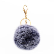 Cute Faux Fur Fluffy Fuzzy Pom Pom Keychain
